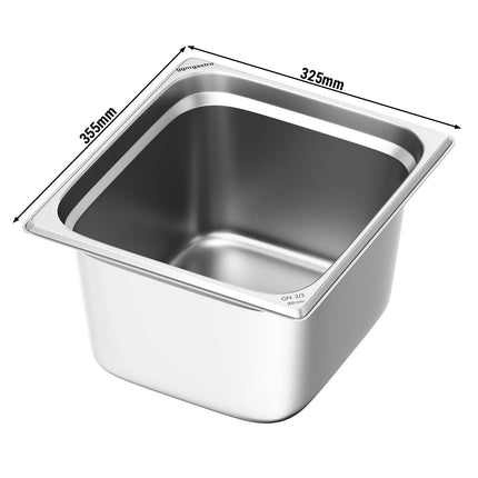GGM Gastro (6 pcs) Stainless Steel Gastronorm Pan GN 2/3 - Depth: 200mm