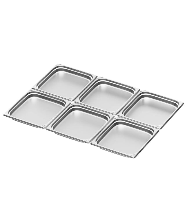 GGM Gastro (6 pcs) Stainless Steel Gastronorm Pan GN 2/3 - Depth: 40mm