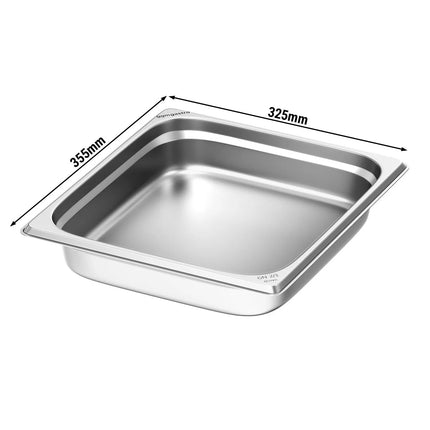 GGM Gastro (6 pcs) Stainless Steel Gastronorm Pan GN 2/3 - Depth: 65mm