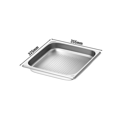 GGM Gastro (6 pcs) Stainless Steel Gastronorm Pan GN 2/3 - perforated - Depth: 40mm