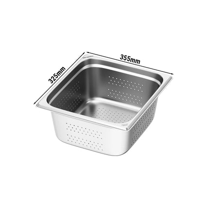 GGM Gastro (6 pcs) Stainless Steel Gastronorm Pan GN 2/3 - perforated - Depth: 150mm