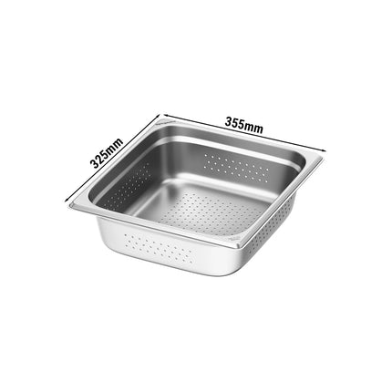 GGM Gastro (6 pcs) Stainless Steel Gastronorm Pan GN 2/3 - perforated - Depth: 100mm