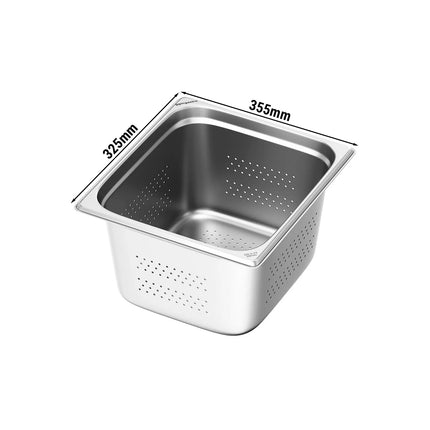 GGM Gastro (6 pcs) Stainless Steel Gastronorm Pan GN 2/3 - perforated - Depth: 200mm