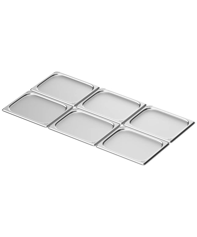 GGM Gastro (6 pcs) Stainless Steel Gastronorm Tray GN 1/2 - Depth: 10mm