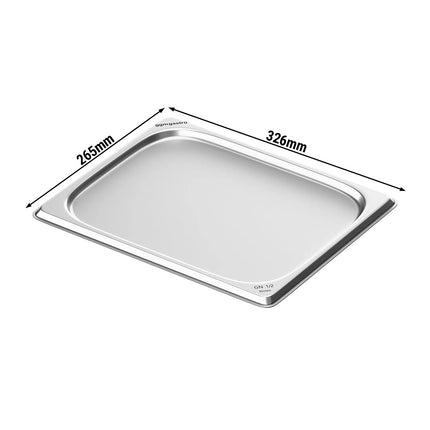 GGM Gastro (6 pcs) Stainless Steel Gastronorm Tray GN 1/2 - Depth: 10mm