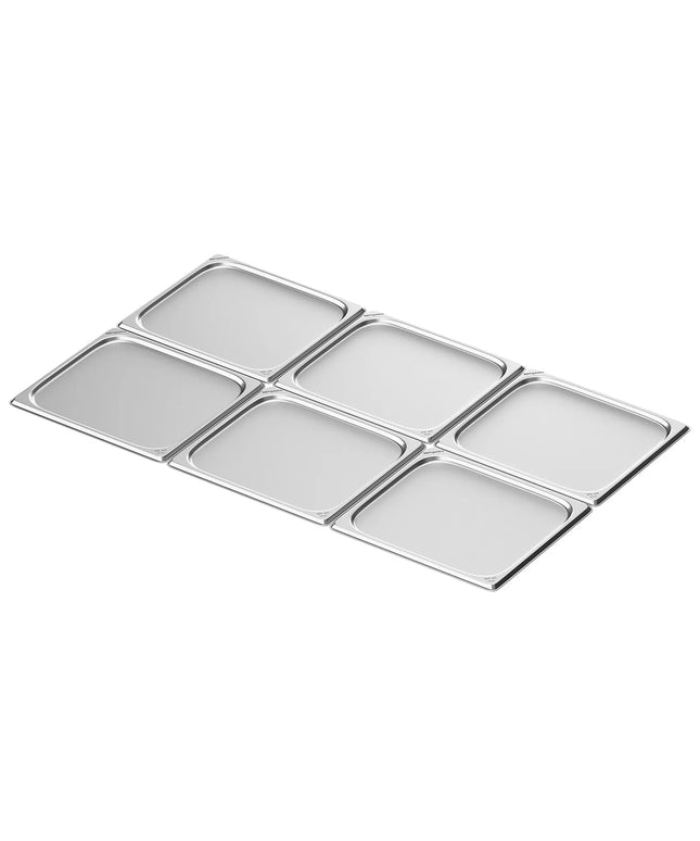 GGM Gastro (6 pcs) Stainless Steel Gastronorm Tray GN 2/3 - Depth: 10mm