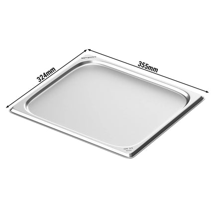 GGM Gastro (6 pcs) Stainless Steel Gastronorm Tray GN 2/3 - Depth: 10mm
