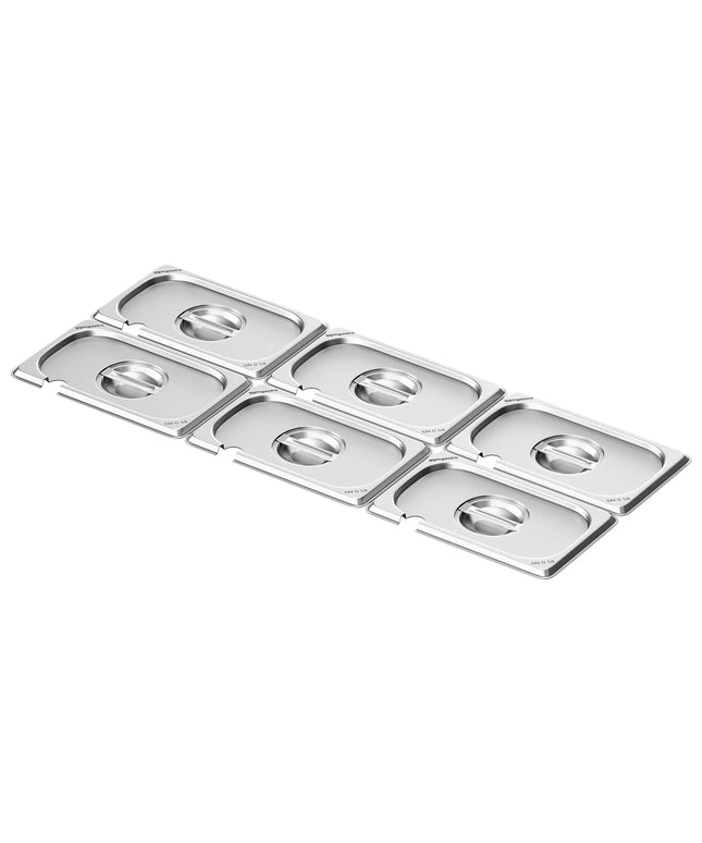 GGM Gastro (6 pcs) Stainless Steel GN Lid GN 1/1 - 265x162x28mm - Height: 28mm
