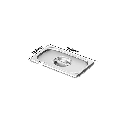 GGM Gastro (6 pcs) Stainless Steel GN Lid GN 1/1 - 265x162x28mm - Height: 28mm