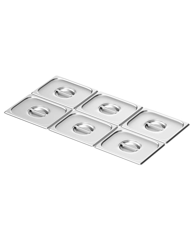 GGM Gastro (6 pcs) Stainless Steel GN Lid GN 1/2 - 325x265mm - Height: 27mm