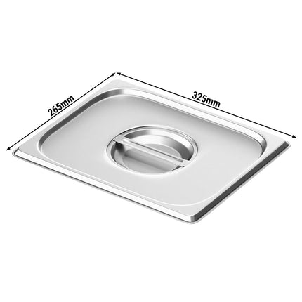 GGM Gastro (6 pcs) Stainless Steel GN Lid GN 1/2 - 325x265mm - Height: 27mm