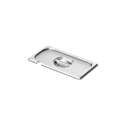 GGM Gastro (6 pcs) Stainless Steel GN Lid GN 1/3 - with ladle recess - 325x176mm - Height: 29mm