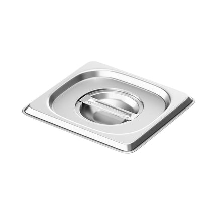 GGM Gastro (6 pcs) Stainless Steel GN Lid GN 1/6 - 176x162mm - Height: 27mm