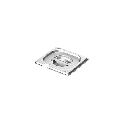 GGM Gastro (6 pcs) Stainless Steel GN Lid GN 1/6 - with ladle recess - 176x162x28mm