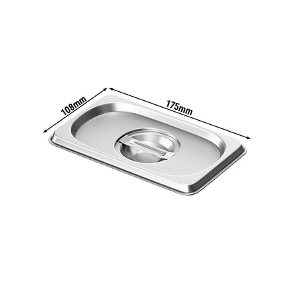 GGM Gastro (6 pcs) Stainless Steel GN Lid GN 1/9 - 175x108mm - Height: 24mm