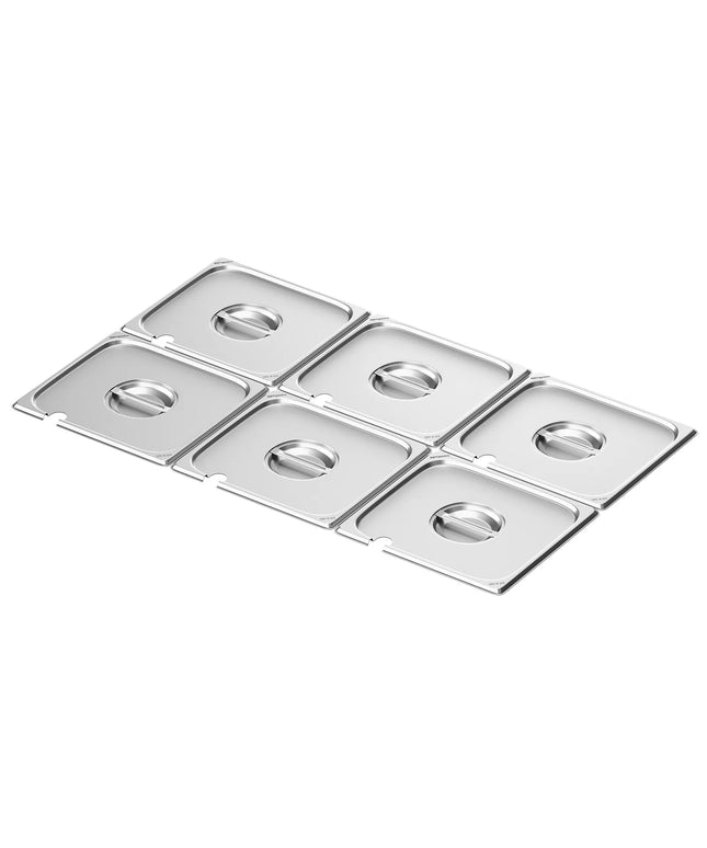 GGM Gastro (6 pcs) Stainless Steel GN Lid GN 2/3 - with ladle recess - 356x326x30mm - Height: 30mm