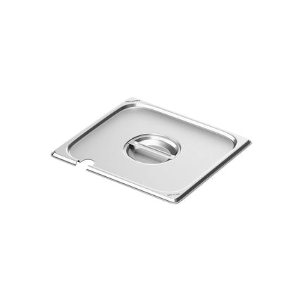 GGM Gastro (6 pcs) Stainless Steel GN Lid GN 2/3 - with ladle recess - 356x326x30mm - Height: 30mm