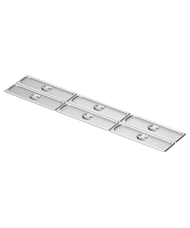 GGM Gastro (6 pcs) Stainless Steel GN Lid GN 2/4 - 530x162mm - Height: 29mm