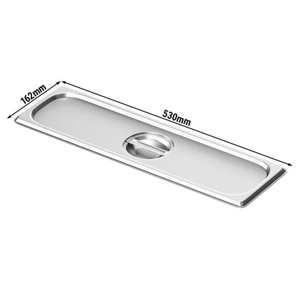 GGM Gastro (6 pcs) Stainless Steel GN Lid GN 2/4 - 530x162mm - Height: 29mm