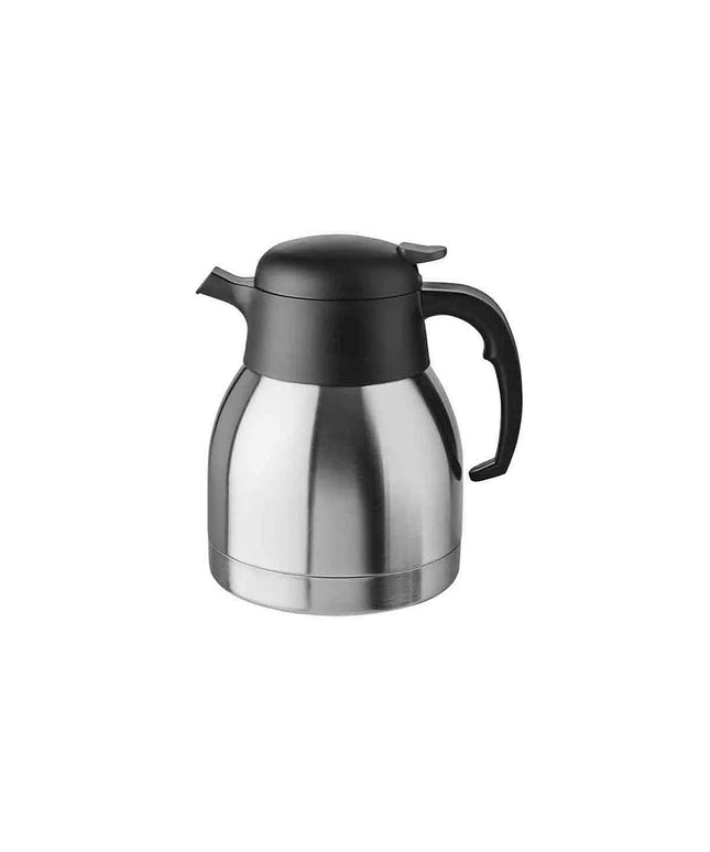 GGM Gastro (6 pcs) Stainless Steel Vacuum Jug - CLASSIC - 1.0L - One-Handed Operation - Height 190mm