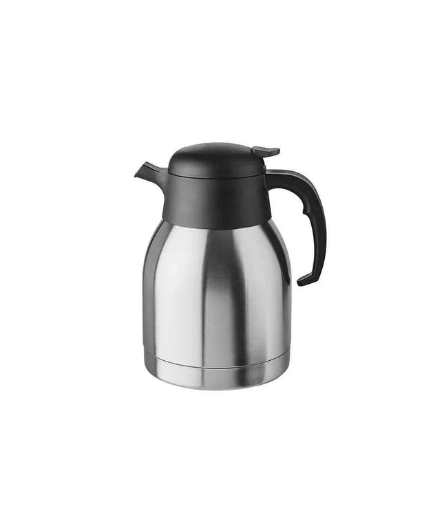 GGM Gastro (6 pcs) Stainless Steel Vacuum Jug - CLASSIC - 1.5L - One-Handed Operation - Height 220mm