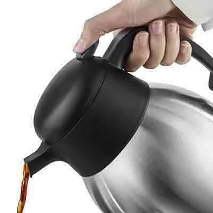 GGM Gastro (6 pcs) Stainless Steel Vacuum Jug - CLASSIC - 1.5L - One-Handed Operation - Height 220mm