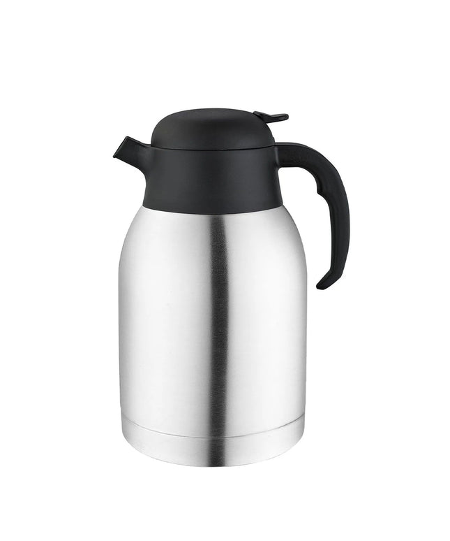 GGM Gastro (6 pcs) Stainless Steel Vacuum Jug - CLASSIC - 2L - One-Handed Operation - Height 250mm