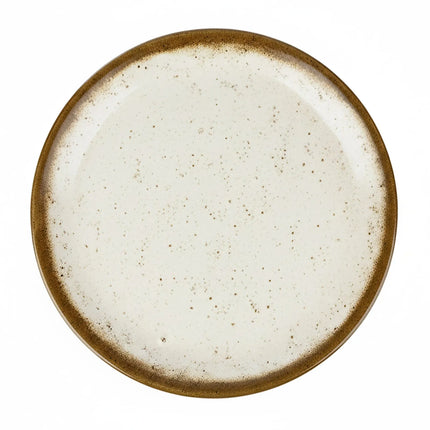 GGM Gastro (6 pcs) STONE ART | Plate - flat - Melamine - Ø250mm - White/Brown