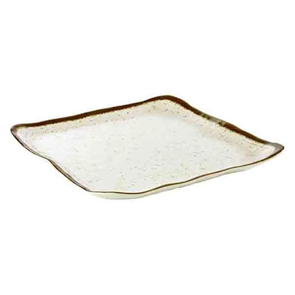 GGM Gastro (6 pcs) STONE ART | Plate - Melamine - 330x325mm - White/Brown