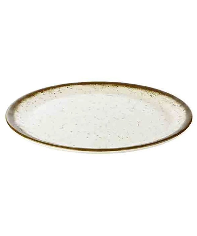 GGM Gastro (6 pcs) STONE ART | Platter - flat - Melamine - Ø300mm - White/Brown