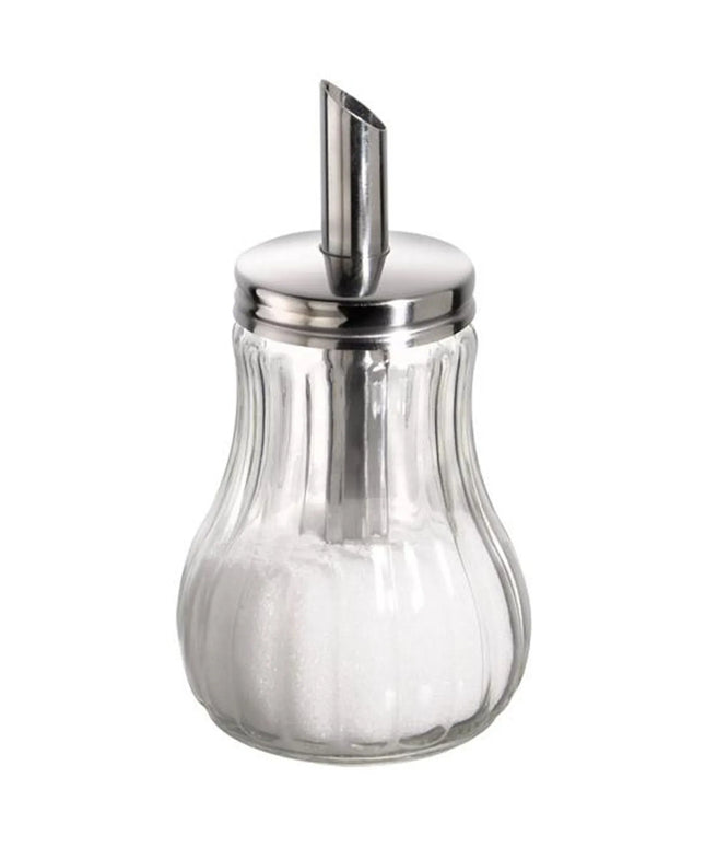 GGM Gastro (6 pcs) Sugar Pourer - Diner-Style - Glass - 250ml - Height: 150mm - with Single Spout