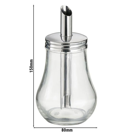 GGM Gastro (6 pcs) Sugar Pourer - Diner-Style - Glass - 250ml - Height: 150mm - with Single Spout