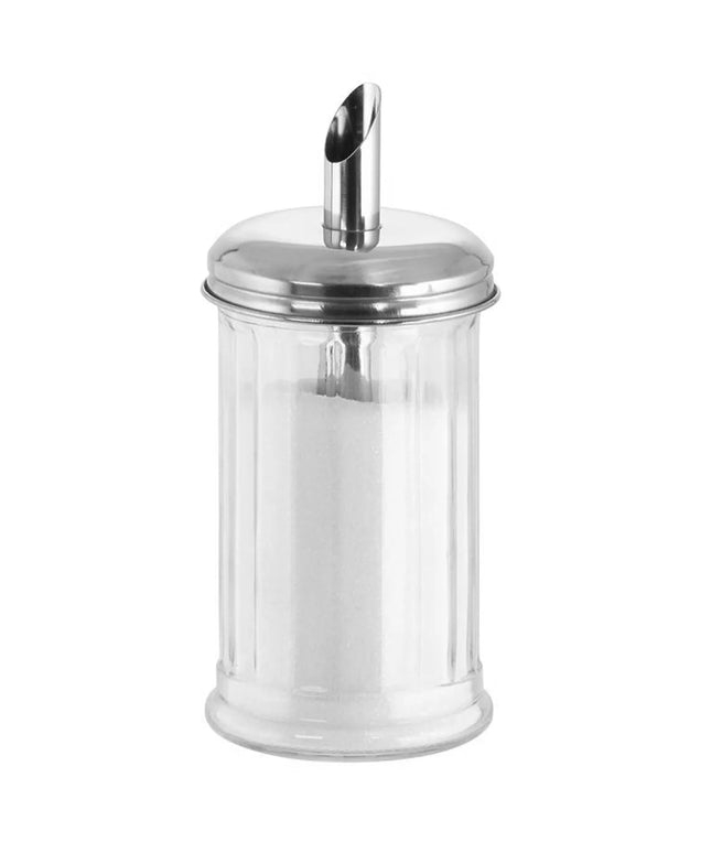 GGM Gastro (6 pcs) Sugar Pourer - Diner-Style - Glass - 320ml - Height: 135mm - with Single Spout
