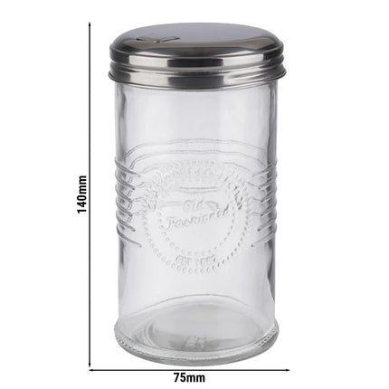 GGM Gastro (6 pcs) Sugar Pourer - Glass - 350ml - Height: 140mm - with Side Hole and Flap