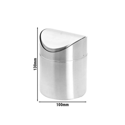 GGM Gastro (6 pcs) Table top bin - Swing bin - 0.7L - 100x100x130mm - Stainless steel