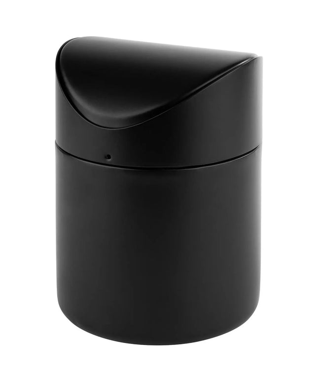 GGM Gastro (6 pcs) Table top bin - Swing bin - 1.2L - 120x120x170mm - with removable swing lid; bayonet closure - Black - Stainless steel