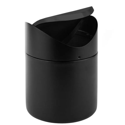 GGM Gastro (6 pcs) Table top bin - Swing bin - 1.2L - 120x120x170mm - with removable swing lid; bayonet closure - Black - Stainless steel