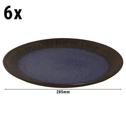 GGM Gastro (6 pcs) TAMA | Plate - flat - Stoneware - Ø285mm - Blue