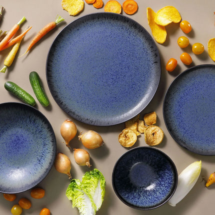 GGM Gastro (6 pcs) TAMA | Plate - flat - Stoneware - Ø285mm - Blue