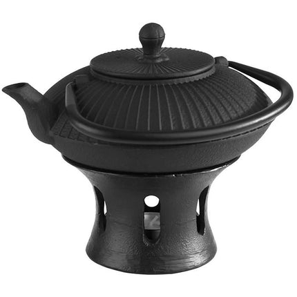 GGM Gastro (6 pcs) Teapot Warmer - "ASIA" - Black - Cast Iron - 130x130x75mm - with lid - freestanding