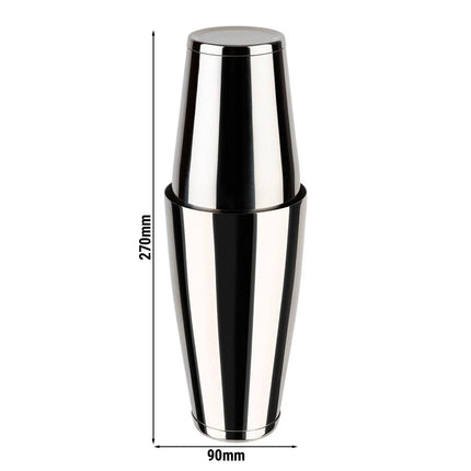 GGM Gastro (6 pcs) Tin-on-Tin Boston Cocktail Shaker - 2-piece set - Stainless steel - 0.70L