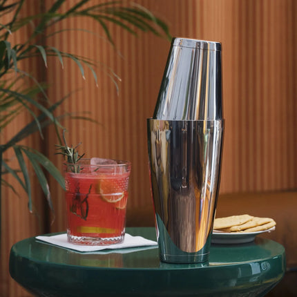 GGM Gastro (6 pcs) Tin-on-Tin Boston Cocktail Shaker - 2-piece set - Stainless steel - 0.70L