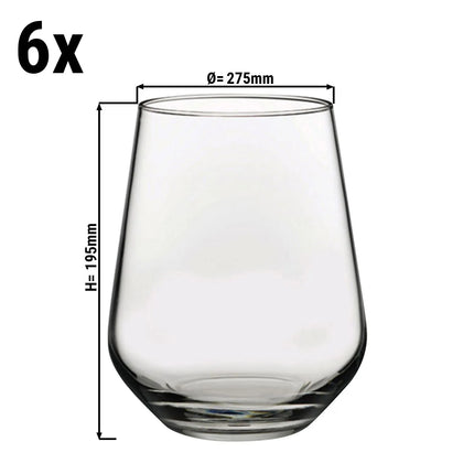 GGM Gastro (6 pcs) Tumbler - ALLEGRA - 425 ml - Clear