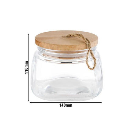 GGM Gastro (6 pcs) Tumbler - WOODY - 1 Liter - Clear