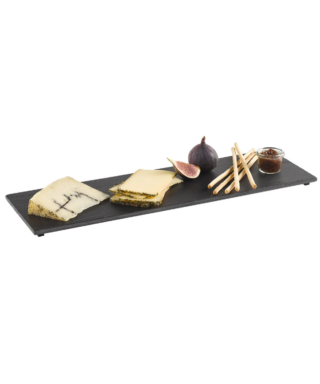 GGM Gastro (6 pcs) VALO - Slate Serving Board - Natural Slate - GN 2/4 - 6-piece set - 530x162mm - Black