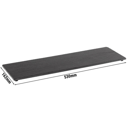 GGM Gastro (6 pcs) VALO - Slate Serving Board - Natural Slate - GN 2/4 - 6-piece set - 530x162mm - Black