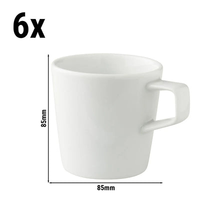 GGM Gastro (6 pcs) WHITE DELIGHT | Coffee Cup White Delight - 250ml - White