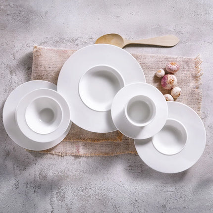 GGM Gastro (6 pcs) WHITE DELIGHT - Coffee saucers - Ø190mm - White