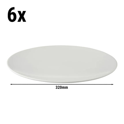 GGM Gastro (6 pcs) WHITE DELIGHT | Deep Plate - Porcelain - Ø320mm - White