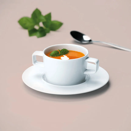 GGM Gastro (6 pcs) WHITE DELIGHT - Handled Soup Cup - Ø 100mm - 300 ml - White